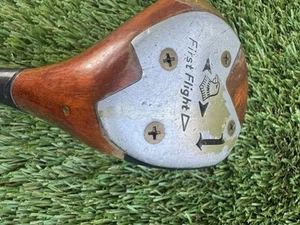 First Flight Persimmon Wood Driver 1-Wood Stiff Steel RH - Picture 1 of 5