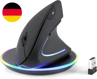 Perixx PERIMICE-713RX Kabellose Wiederaufladbare Vertikale Maus, Duo Kabelgebund - Bild 1 von 4