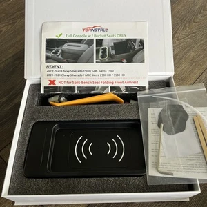 Chargeur sans fil pour Chevrolet Silverado GMC Sierra 2019-2021 15W chargeur rapide - Photo 1 sur 6