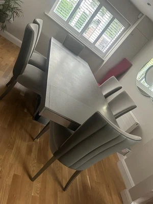 Aleal Designer Dining Table And Chairs - Image 1 of 4