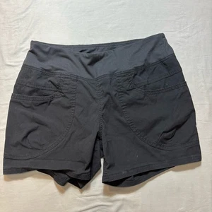 PRANA 5" Pull On Active Shorts : Black - Women's Large L Pockets - Picture 1 of 5