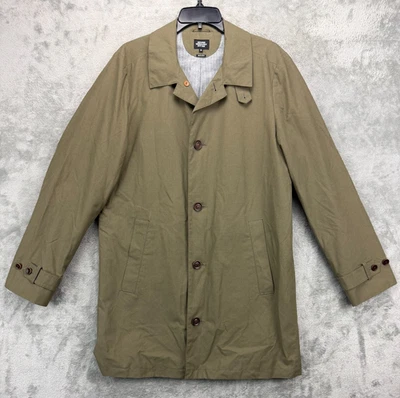 Jack Spade Men’s Trench Coat Sz M Olive Cotton Blend - Image 1 of 4