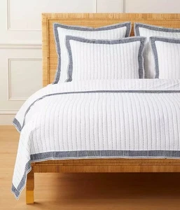 Serena & Lily SANDPIPER Quilt Queen Navy Blue - Bild 1 von 5