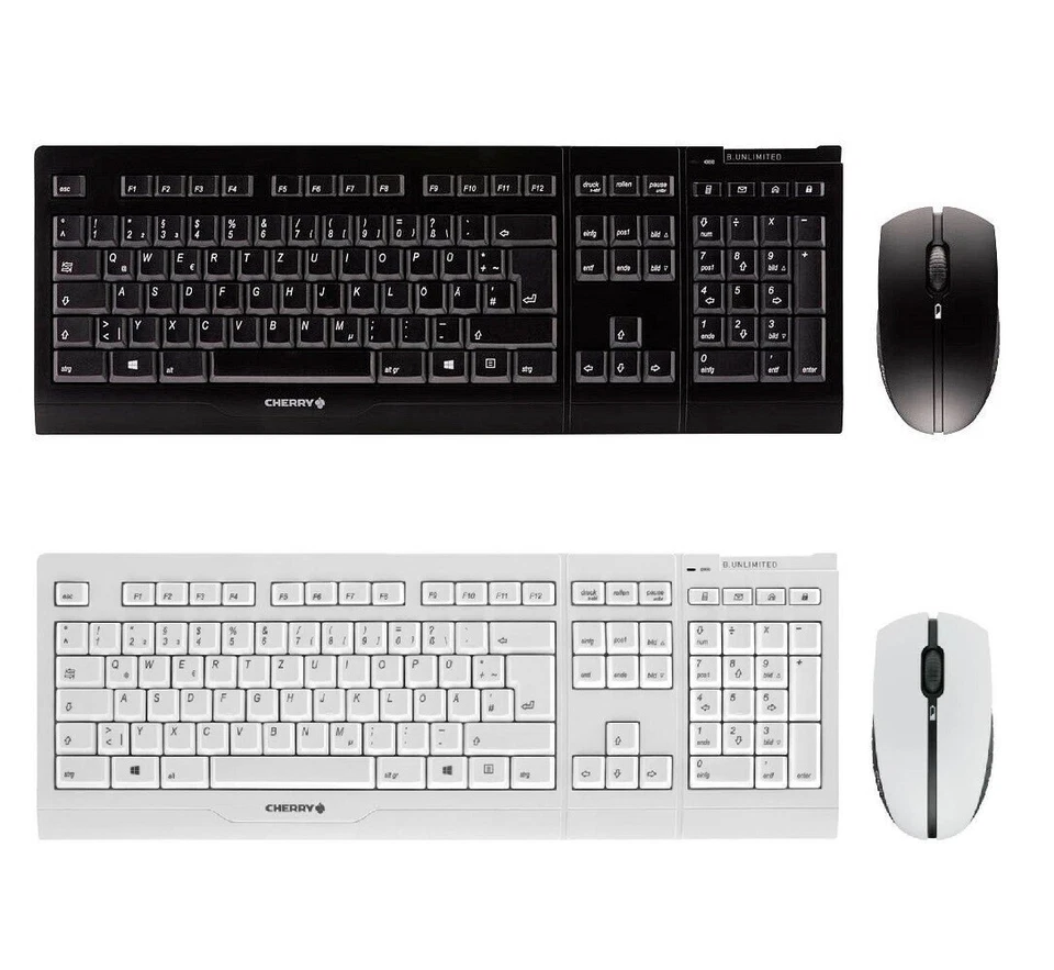 CHERRY B.UNLIMITED 3.0 Tastatur Maus Set Office kabellos AES Funk Akku leise - Bild 1 von 1