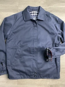 BURBERRYS England  HARRINGTON Wool Lined Bomber Jacket Size 6 Navy Blue - Picture 1 of 10