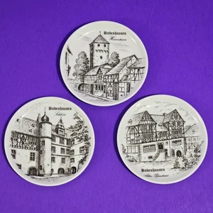 Set Of 3 Mini Coaster Plates Babenhausen Royal Porzellan Bavaria KPM Germany  - Picture 1 of 8