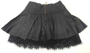 Vintage Minirock mit Spitze Made in Italy Größe S Goth Fahsion Reißverschluss - Bild 1 von 9