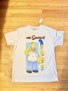 Old Navy Herren T-Shirt Größe L The Simpsons Weiß Mehrfarbig - Neu - Bild 1 von 3