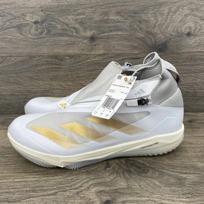 Chuteiras de beisebol Adidas Adizero Impact Turf ouro branco masculino tamanho 11.5 IF8497 - Imagem 1 de 4