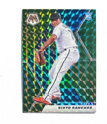 Sixto Sanchez ~ 2021 Panini Mosaic ~ Rookie Reactive Green Prizm #202 - Image 1 of 2