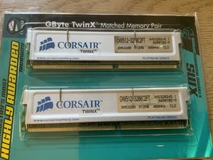 CORSAIR GByte TwinX Matched Memory Pair CMX512-3200C2PT Platinum Series - Picture 1 of 6
