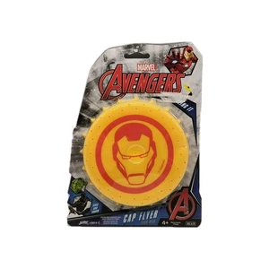 Marvel Avengers Iron Man Cap Flyer Flying Disc Toy 4+ JARU 8814C New Sealed - Picture 1 of 3