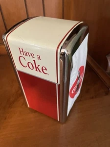 Coca-Cola Retro Napkin Holder Dispenser Chrome, 50's Diner Style - Picture 1 of 2