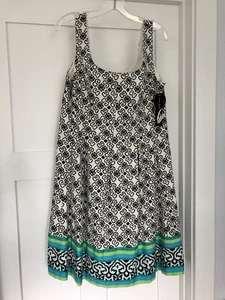 Brand New With Tags Nine West Sleeveless Multicolor A-line Dress Size 14 - Picture 1 of 8