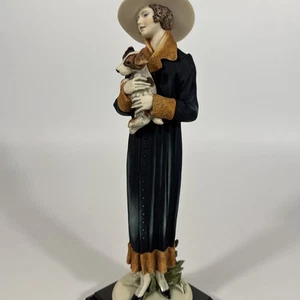 Giuseppe Armani Florence Figurine, Misty, Lady With Dog Jack Russell - Picture 1 of 17