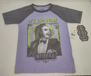 Beetlejuice T Shirt Kids Size XS Original 80s Movie Purple & Gray Its Showtime  - Picture 1 of 8