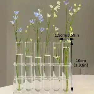 Test Tube Vases, High Appearance Glass Ornaments, Fresh Flowers, Hydroponic Plan - Picture 1 of 12