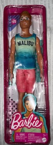 Mattel Barbie FASHIONISTAS KEN DOLL #192 Brown Hair Vitiligo Malibu Tank SG1 - Picture 1 of 6
