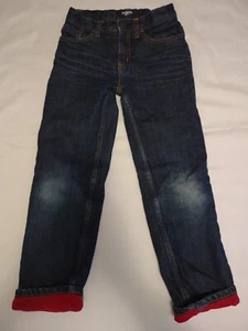 Oshkosh B'gosh Kids Flannel Lined Jeans SZ 8 Adjustable Waist - Picture 1 of 4