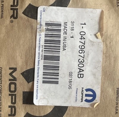 Filtro de transmisión Mopar CHRYSLER 300m Intrepid 04796730AB Dodge LHS nuevo de lote original Foto 1 de 3