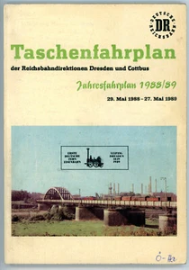 Orario tascabile DR Reichsbahndirection orario annuale Dresda Cottbus 1988/89 21 - Foto 1 di 1
