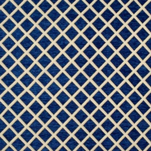 Tapicería de oruga de diamantes 54" cortinas tapicería muebles tela azul marino - Imagen 1 de 1