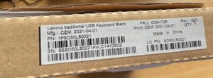Lenovo 1PSD50L80021 Traditional USB Keyboard UK Black Colour - Picture 1 of 3