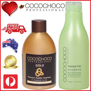 ❤❤ COCOCHOCO Pro GOLD Brazil Keratin Treatment 250ml+SULPHATE FREE SHAMPOO 400ml - Picture 1 of 12