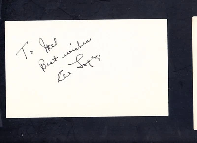 Al Lopez d'2005 Signed 3x5 Index Card 1928-35 Brooklyn Dodgers HOF JSA - Image 1 of 2