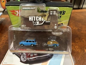 Greenlight CHASE Green Machine 1961 VW Type 3 Squareback & Teardrop Trailer - Picture 1 of 4