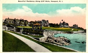 Postal Hermosa residencia a lo largo del acantilado paseo en Newport Rhode Island - Imagen 1 de 2