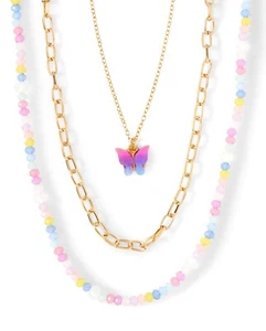 Girls Butterfly Necklace 3-Pack by SUGAR & JADE ▪︎ NWT - Picture 1 of 2
