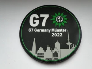 3-D PVC Polizei-Aufnäher   G7 Germany Münster 2022   ca 10  cm  mit  klett - Picture 1 of 1