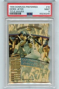 1998 DONRUSS PREFERRED #10 DEREK JETER "TITLE WAVES", YANKEES, HOF - PSA 9 (245) - Picture 1 of 2
