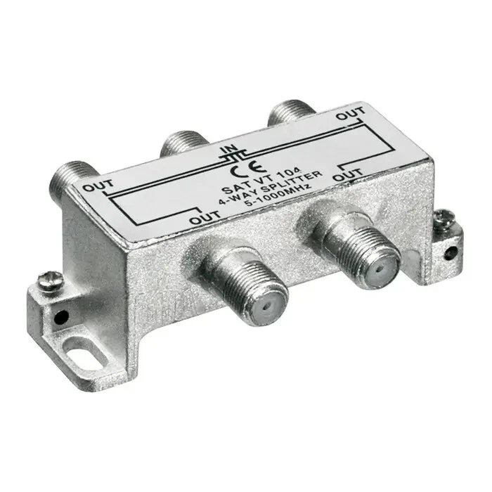 splitter derivatore sdoppiatore antenna tv 5-1000 mhz 1 ingresso 4 uscite - Immagine 1 di 1