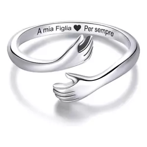 Anello da Donna per Figlia in Argento Sterling 925 Ispirazionale Incoraggiamento - Foto 1 di 7