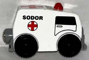 Thomas & seine Freunde Holzeisenbahn Zug Panzer Lok - Sodor Krankenwagen 2002 Vintage - Bild 1 von 7