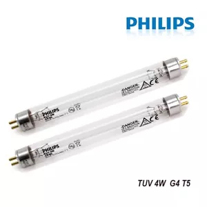 Philips TUV 4W G4 T5 Germicidal Tube Bulb UV Filter Sterilizer Lamp Bulbs 2 PCS - Picture 1 of 7