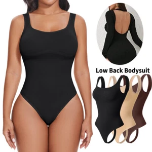 Women Shapewear Bodysuit Tummy Control Shaping Backless Body Shaper Under Dress - Picture 1 of 31