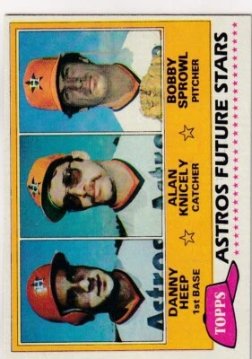 1981 TOPPS HOUSTON ASTROS RC DANNY HEEP ALAN KNICELY SPROWL ROOKIE BZ-5923 - Image 1 of 2