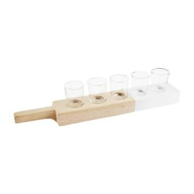 Mud Pie E3 Paulownia Woos Paddle Votive Holder, Natural, 4" x 19.5" 41270029 - Imagem 1 de 2