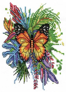 Counted Cross Stitch Kit ~ Design Works Butterfly and Flowers #DW3457 - Picture 1 of 5