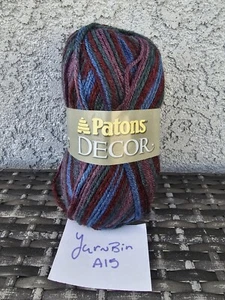 NOS Patons Decor Acrylic Wool Variegated Kings Corner Yarn Skein Craft Crochet - Picture 1 of 4