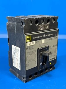 SQUARE D FAL36020 20A 600V 3P MOLDED CASE CIRCUIT BREAKER - Picture 1 of 3