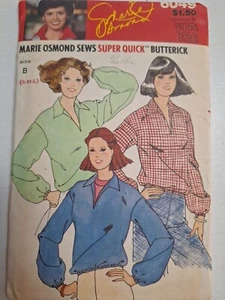 Jacket Top Pullover 1/4 V Neck S M L Butterick 6049 Sewing Pattern Osmond Easy - Picture 1 of 6