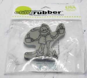 Stampendous Changito Coffee CRV110 Monkey Morning Coffee Cling Rubber Stamp - Picture 1 of 7