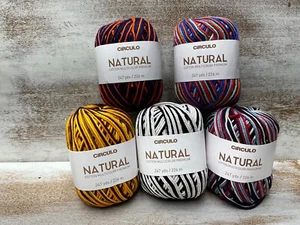lot of 5 Circulo NATURAL MULTI Worsted Varigated cotton Yarn - Lot A - Picture 1 of 6