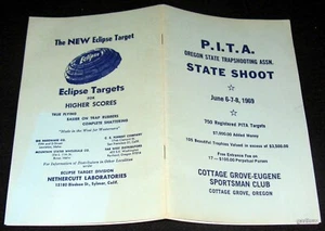P.I.T.A. OREGON STATE TRAPSHOOTING 1969 STATE SHOOT PROGRAM TRAP SHOTGUN - Picture 1 of 2