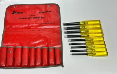 Snap-On Tools USA NDM1090AK 9pc Metric Nut Driver Set, Amber Handle w/ Kit Bag - Image 1 of 4