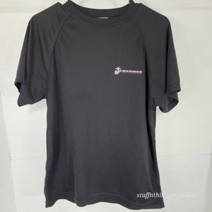 USMC Marines Black T Shirt Size Med "Pain Is Weakness Leaving The Body" Ooh-Rah - Picture 1 of 9